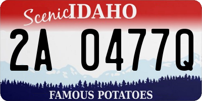 ID license plate 2A0477Q