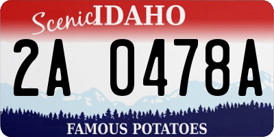 ID license plate 2A0478A