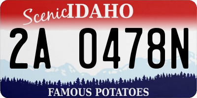 ID license plate 2A0478N