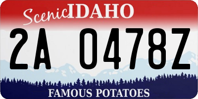 ID license plate 2A0478Z