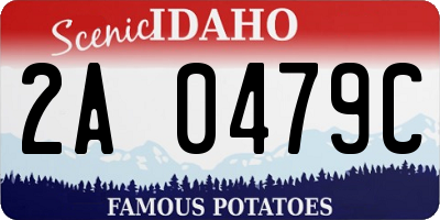 ID license plate 2A0479C