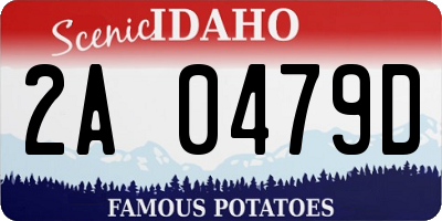 ID license plate 2A0479D