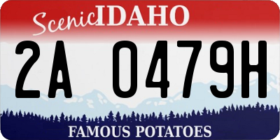 ID license plate 2A0479H