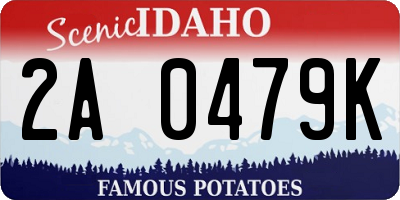 ID license plate 2A0479K