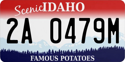 ID license plate 2A0479M