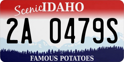 ID license plate 2A0479S