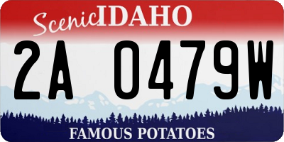 ID license plate 2A0479W