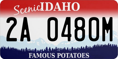 ID license plate 2A0480M