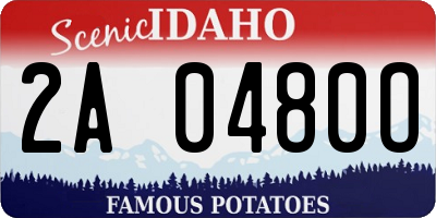 ID license plate 2A0480O