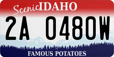 ID license plate 2A0480W