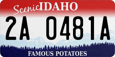 ID license plate 2A0481A