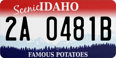 ID license plate 2A0481B