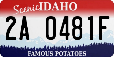 ID license plate 2A0481F