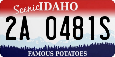ID license plate 2A0481S