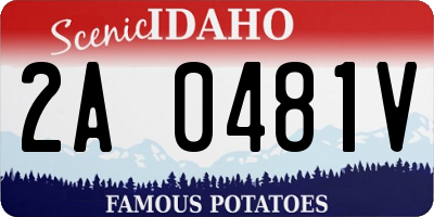 ID license plate 2A0481V