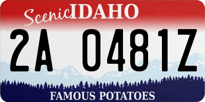 ID license plate 2A0481Z