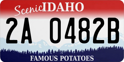 ID license plate 2A0482B
