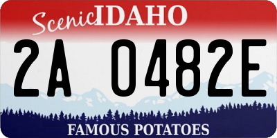 ID license plate 2A0482E