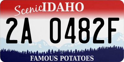 ID license plate 2A0482F