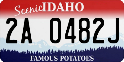 ID license plate 2A0482J