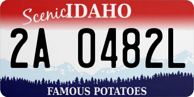 ID license plate 2A0482L