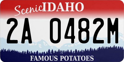 ID license plate 2A0482M
