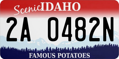 ID license plate 2A0482N