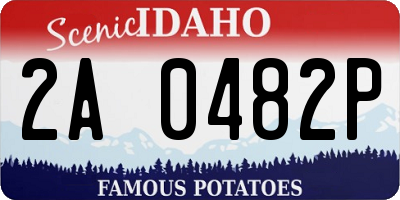 ID license plate 2A0482P