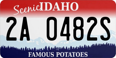 ID license plate 2A0482S
