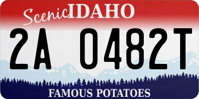 ID license plate 2A0482T