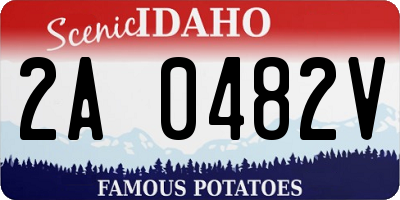 ID license plate 2A0482V