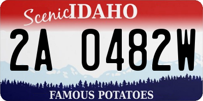 ID license plate 2A0482W
