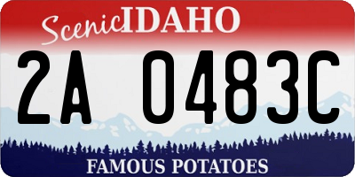 ID license plate 2A0483C