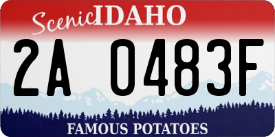 ID license plate 2A0483F