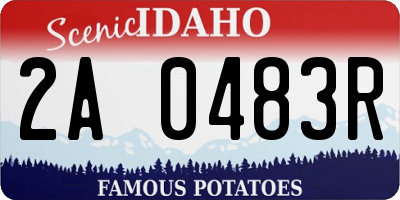 ID license plate 2A0483R