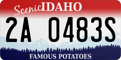 ID license plate 2A0483S