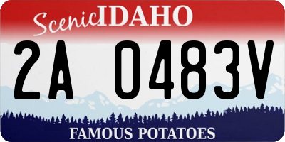 ID license plate 2A0483V