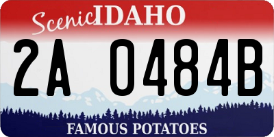 ID license plate 2A0484B