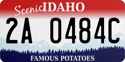 ID license plate 2A0484C