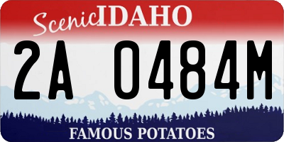 ID license plate 2A0484M