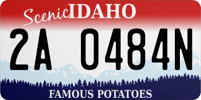 ID license plate 2A0484N