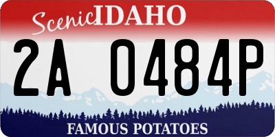 ID license plate 2A0484P