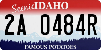 ID license plate 2A0484R