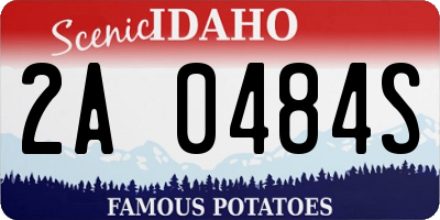 ID license plate 2A0484S
