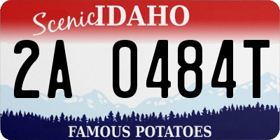 ID license plate 2A0484T