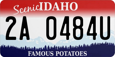 ID license plate 2A0484U