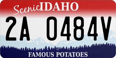 ID license plate 2A0484V