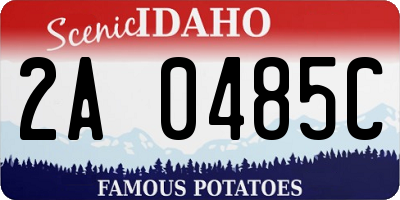 ID license plate 2A0485C