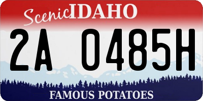 ID license plate 2A0485H
