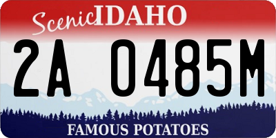 ID license plate 2A0485M